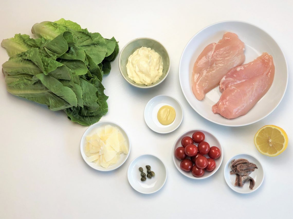 Casars Salad mit Hähnchen und köstlichem Dressing - kleingenuss - Rezept - foodblog