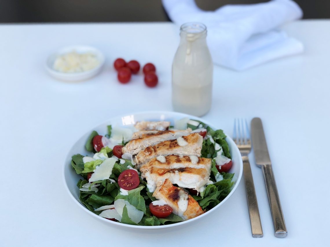 Casars Salad mit Hähnchen und köstlichem Dressing - kleingenuss - Rezept - foodblog