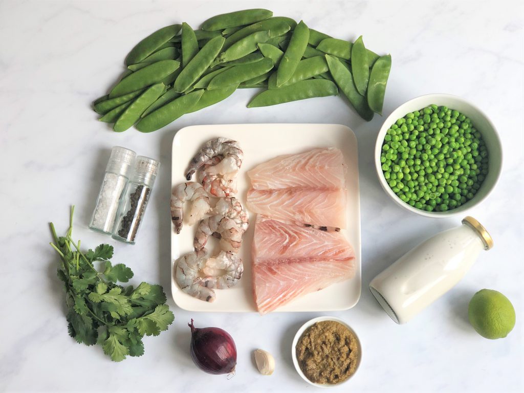 Grünes-Fischcurry-Garnelen-Kokosmilch-Currypaste-Curry-lecker-einfach-schnell-gesund-lowcarb-eiweißreich-proteinreich-keto