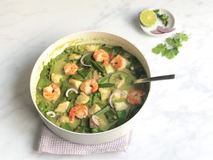 Grünes-Fischcurry-Garnelen-Kokosmilch-Currypaste-Curry-lecker-einfach-schnell-gesund-lowcarb-eiweißreich-proteinreich-keto