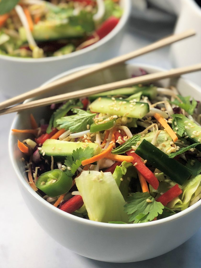 Asiatischer Salat Mit Sesam Kleingenuss